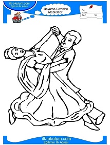 Çocuklar İçin Dansçı Boyama Sayfaları 